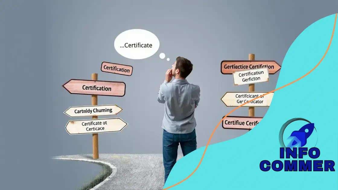 How to choose the right certification for your field